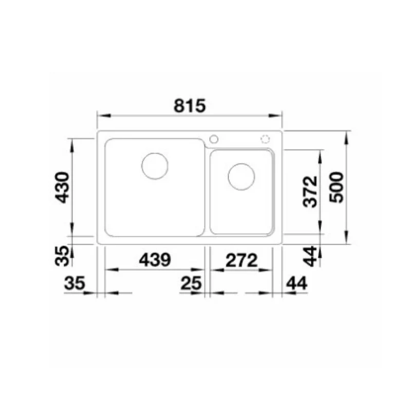 Blanco Naya 8 Double Bowl Inset Sink - Black - Image 2
