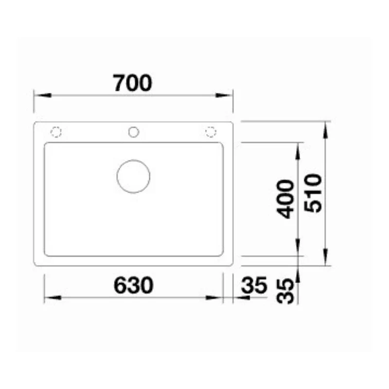 Blanco PLEON 8 Single Bowl Inset Sink - Concrete - Image 2
