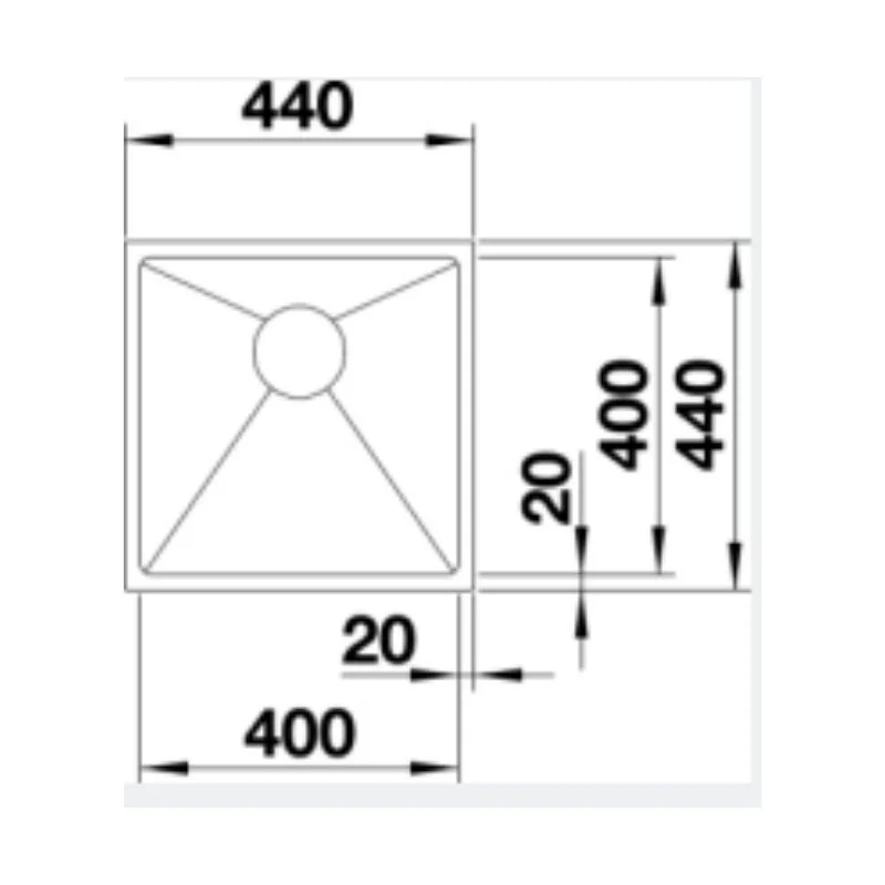 Blanco QUATRUS R15 400-IU Single Bowl Inset / Undermount Sink - Image 2