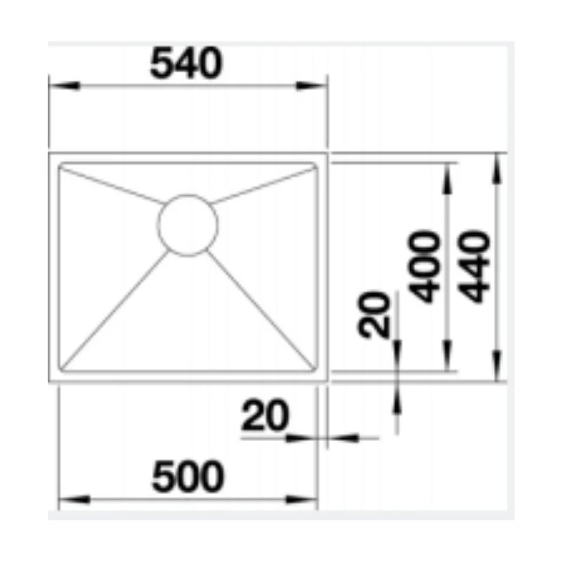 Blanco QUATRUS R15 500-IU Single Bowl Inset / Undermount Sink - Image 2