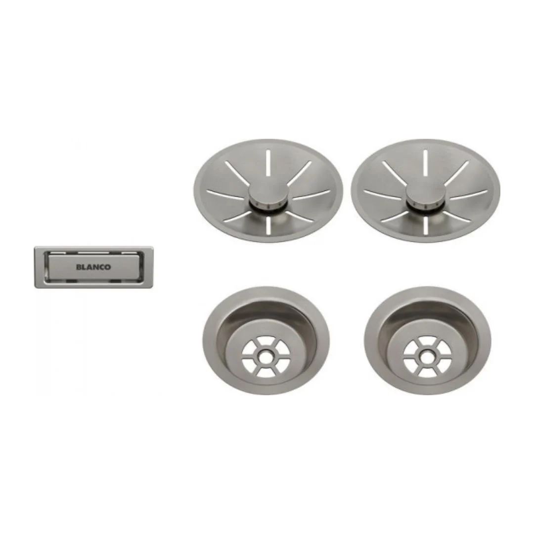 Blanco Strainer System Satin Platinum for Double Bowl Sinks