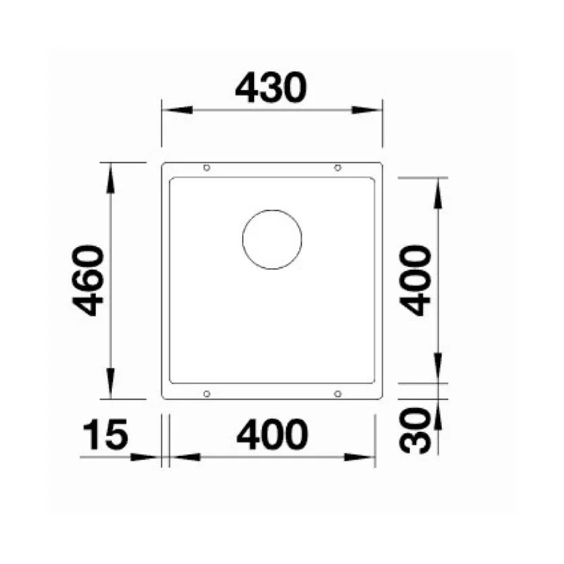 Blanco SUBLINE 400-U Single Bowl Undermount Sink - Anthracite - Image 2