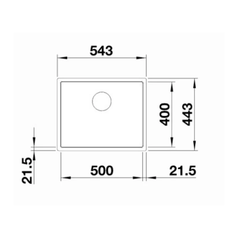 Blanco SUBLINE 500-IF STEELFRAME Single Bowl Inset/Flushmount Sink - Anthracite - Image 2