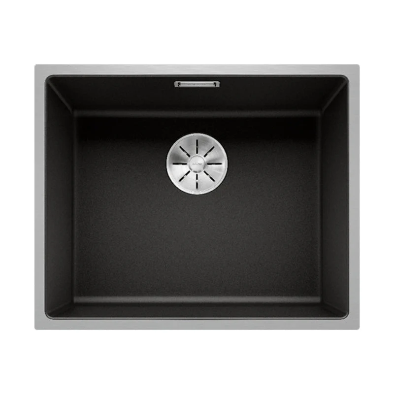 Blanco SUBLINE 500-IF STEELFRAME Single Bowl Inset/Flushmount Sink - Black