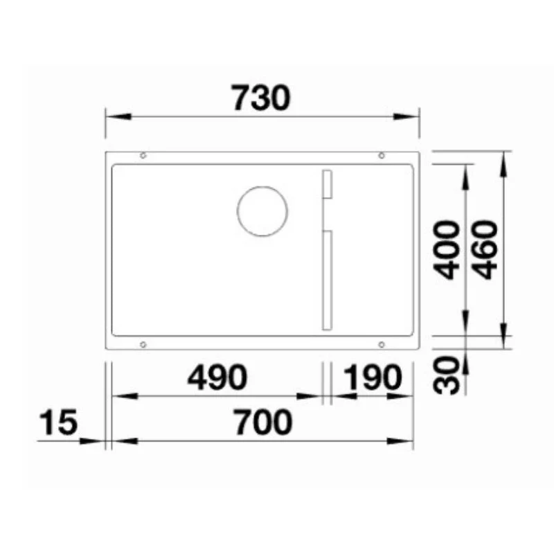 Blanco SUBLINE 700-U LEVEL Single Bowl Undermount Sink - Black - Image 2