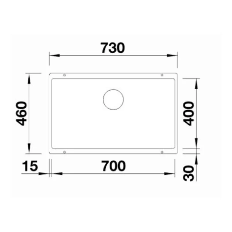 Blanco SUBLINE 700-U Single Bowl Undermount Sink - Black - Image 2