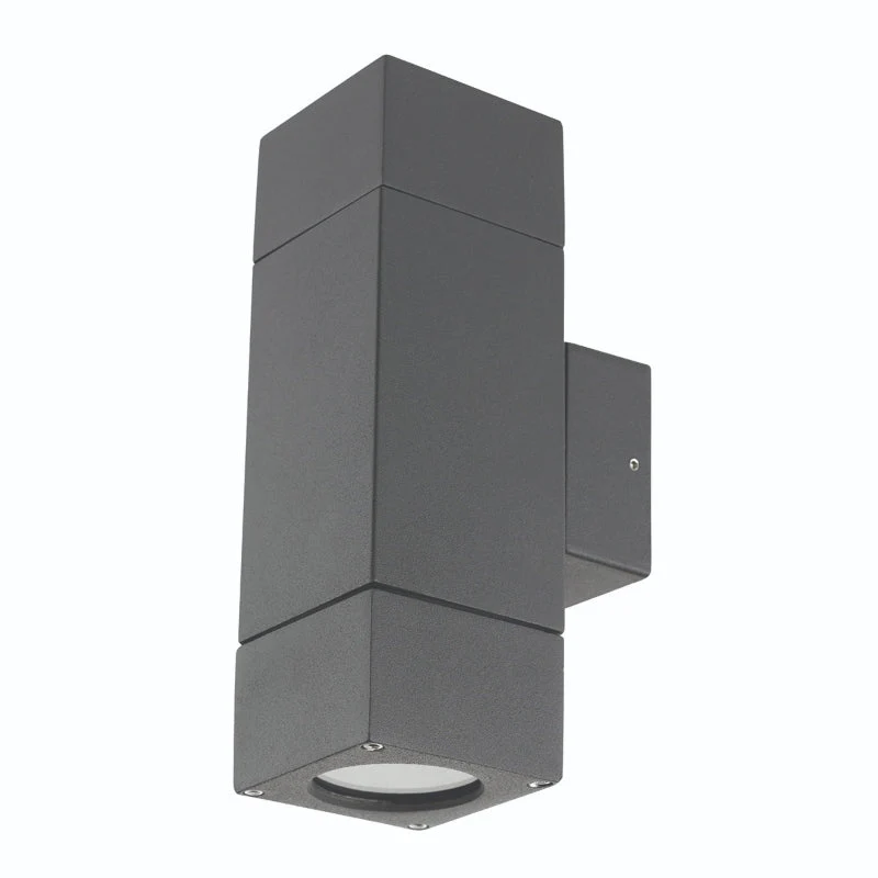 Brilliant Prairie Up/Down Exterior Wall Light - Charcoal