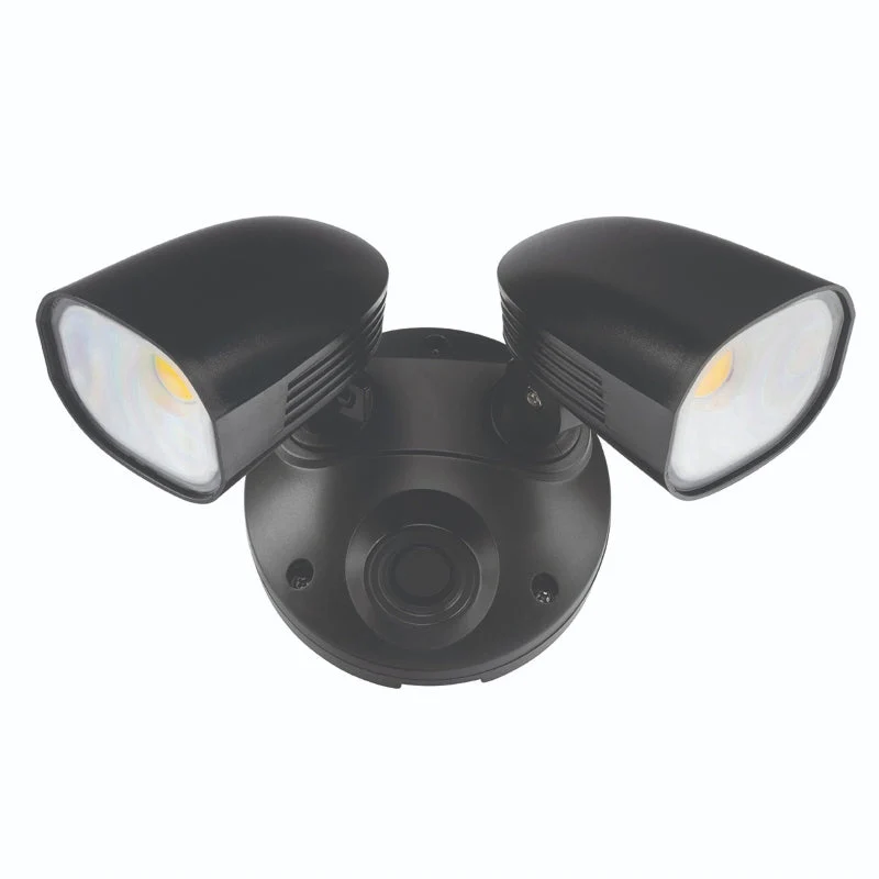 Brilliant Shielder LED 2 Light Floodlight - Black