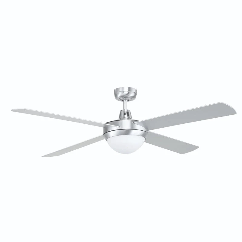Brilliant Tempest-II 52in. AC Ceiling Fan with Light - Brushed Aluminium