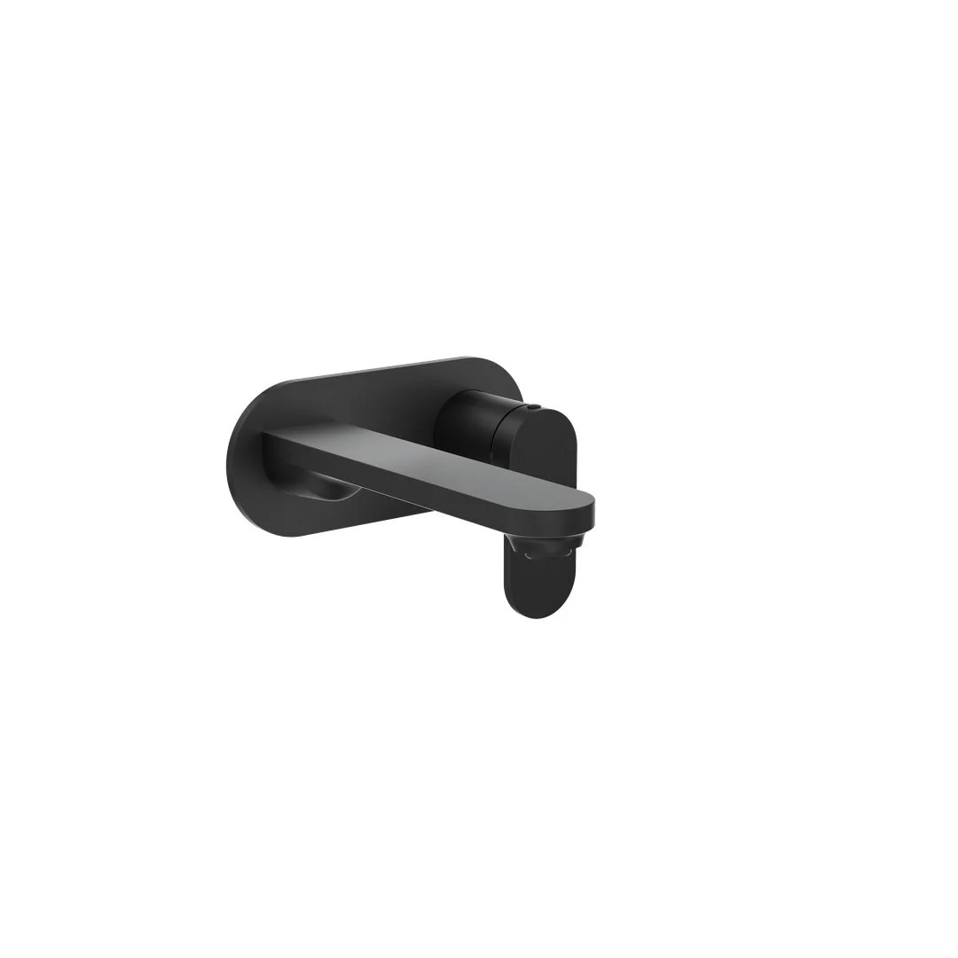 Linsol Capo 1-Plate Wall Basin or Bath Mixer Trim Kit - Matte Black - Image 2