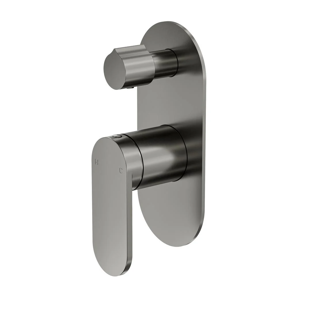 Linsol Capo 1-Plate Wall Mixer with Divertor - Gunmetal