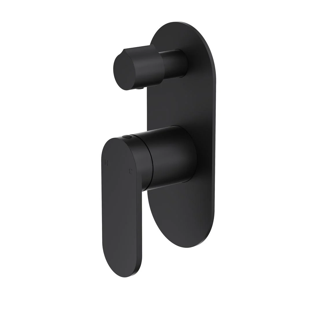 Linsol Capo 1-Plate Wall Mixer with Divertor - Matte Black
