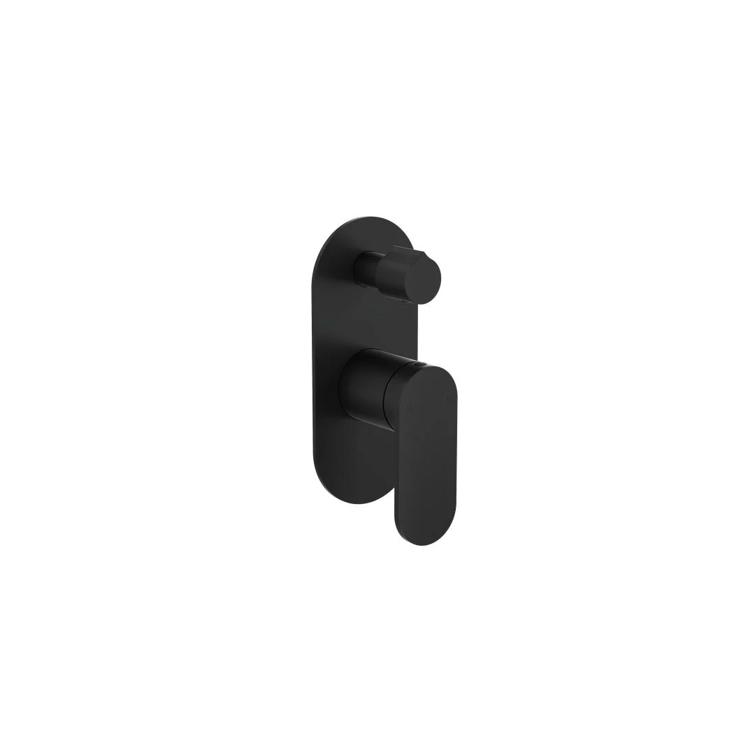 Linsol Capo 1-Plate Wall Mixer with Divertor - Matte Black - Image 2