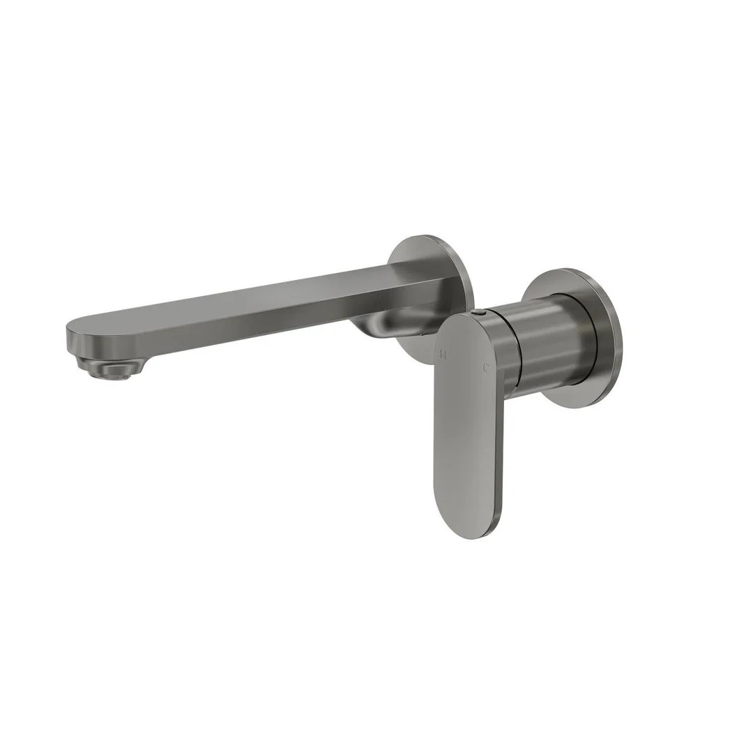 Linsol Capo 2-Plate Wall Basin or Bath Mixer - Gunmetal