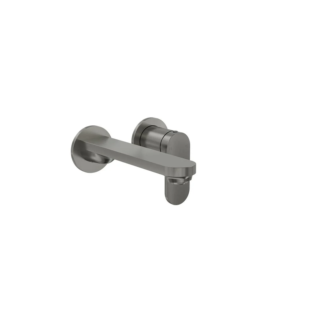 Linsol Capo 2-Plate Wall Basin or Bath Mixer - Gunmetal - Image 2