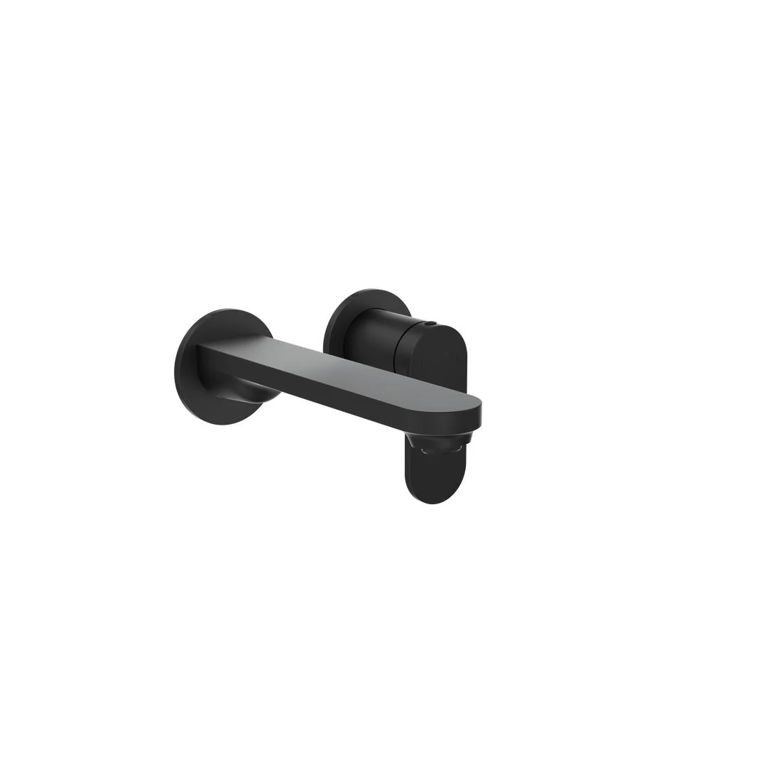 Linsol Capo 2-Plate Wall Basin or Bath Mixer Trim Kit - Matte Black - Image 2