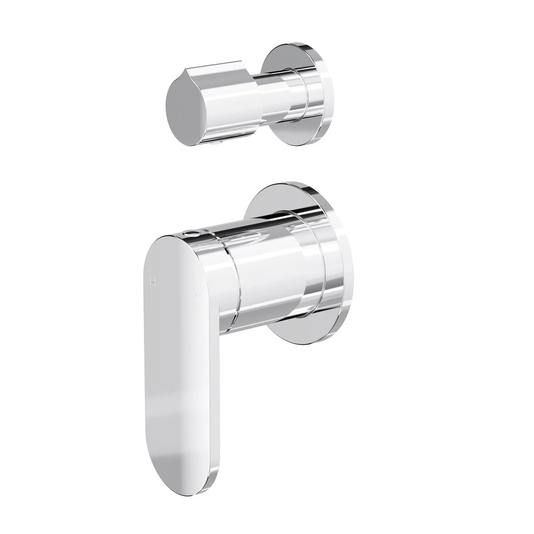 Linsol Capo 2-Plate Wall Mixer with Divertor Trim Kit - Chrome - Image 2