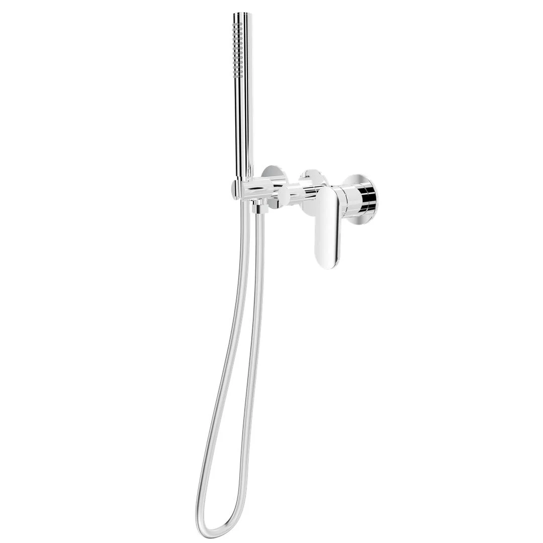 Linsol Capo 3-Plate Wall Mixer with Hand Shower - Chrome