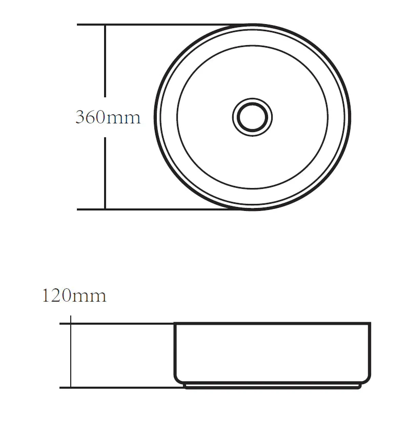 Capri 360mm Circle - White Gloss - Image 3
