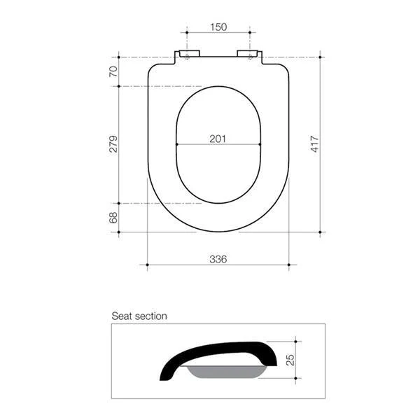 Caroma Arc Soft Close Toilet Seat with GermGard - Image 2