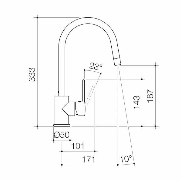 Caroma Cirrus Sink Mixer - Chrome - Image 2