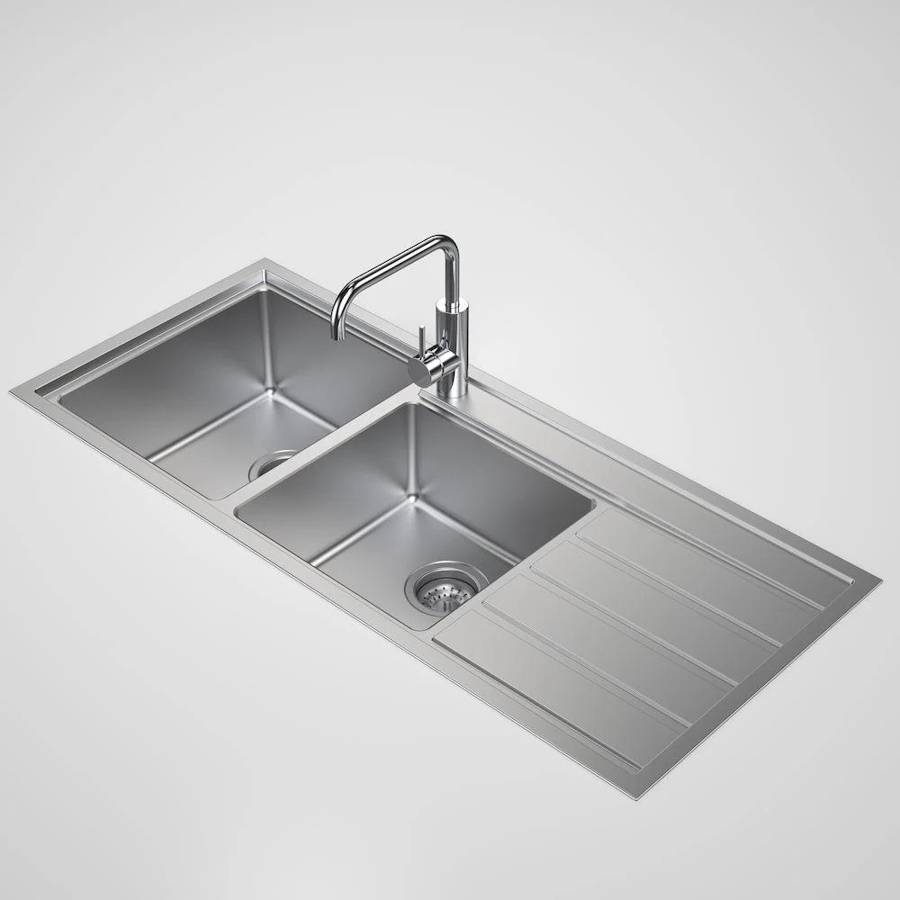 Caroma Compass Sink 1 & 3/4 Left Hand Bowl - Image 2