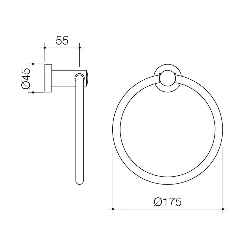 Caroma Cosmo Metal Towel Ring - Image 2