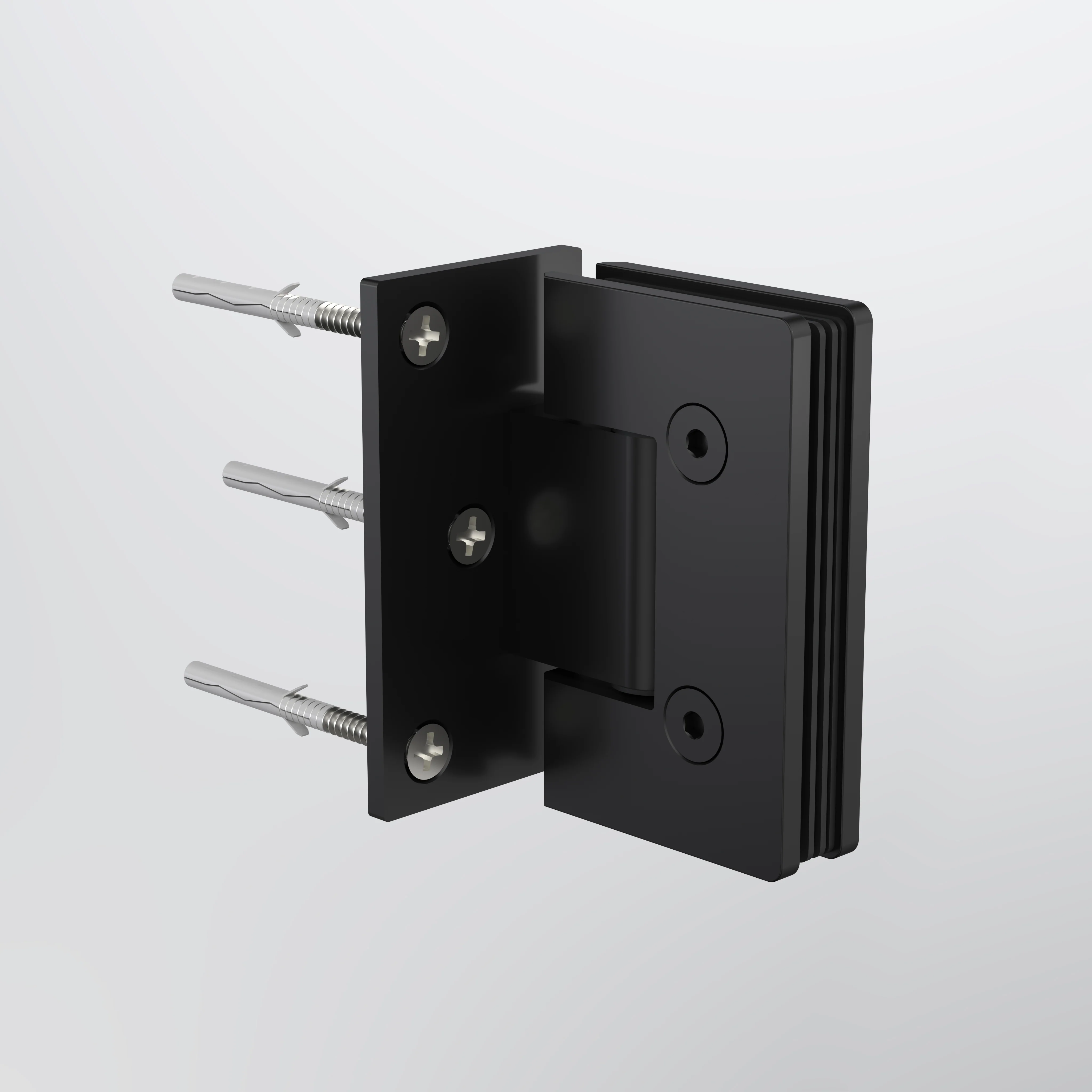 Caroma Glass to Wall Shower Door Hinge - Matte Black - Image 2