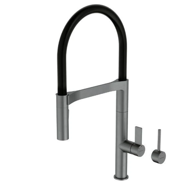 Caroma Liano II Pull Down Kitchen Sink Mixer - Gun Metal Grey