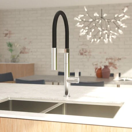 Caroma Liano II Pull Down Kitchen Sink Mixer - Gun Metal Grey - Image 5
