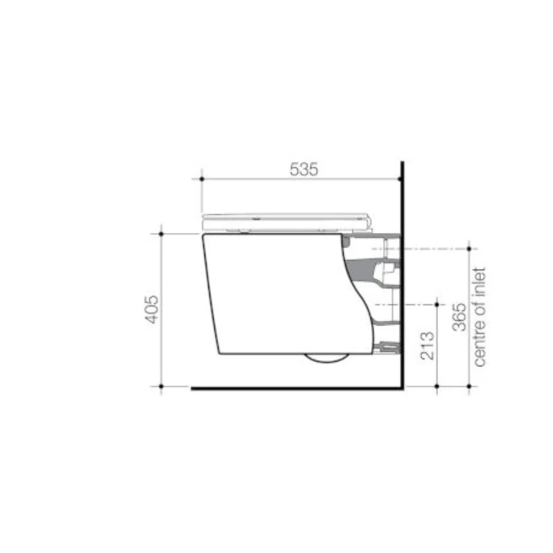 Caroma Liano Cleanflush Wall Hung Toilet Pan only - Image 2