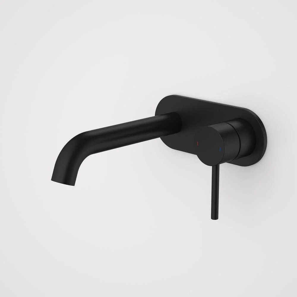 Caroma Liano II 175mm Wall Basin/Bath Mixer Single Plate - Matte Black