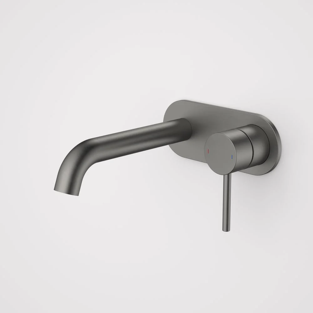 Caroma Liano II 175mm Wall Basin/Bath Mixer Single Plate - Gun Metal