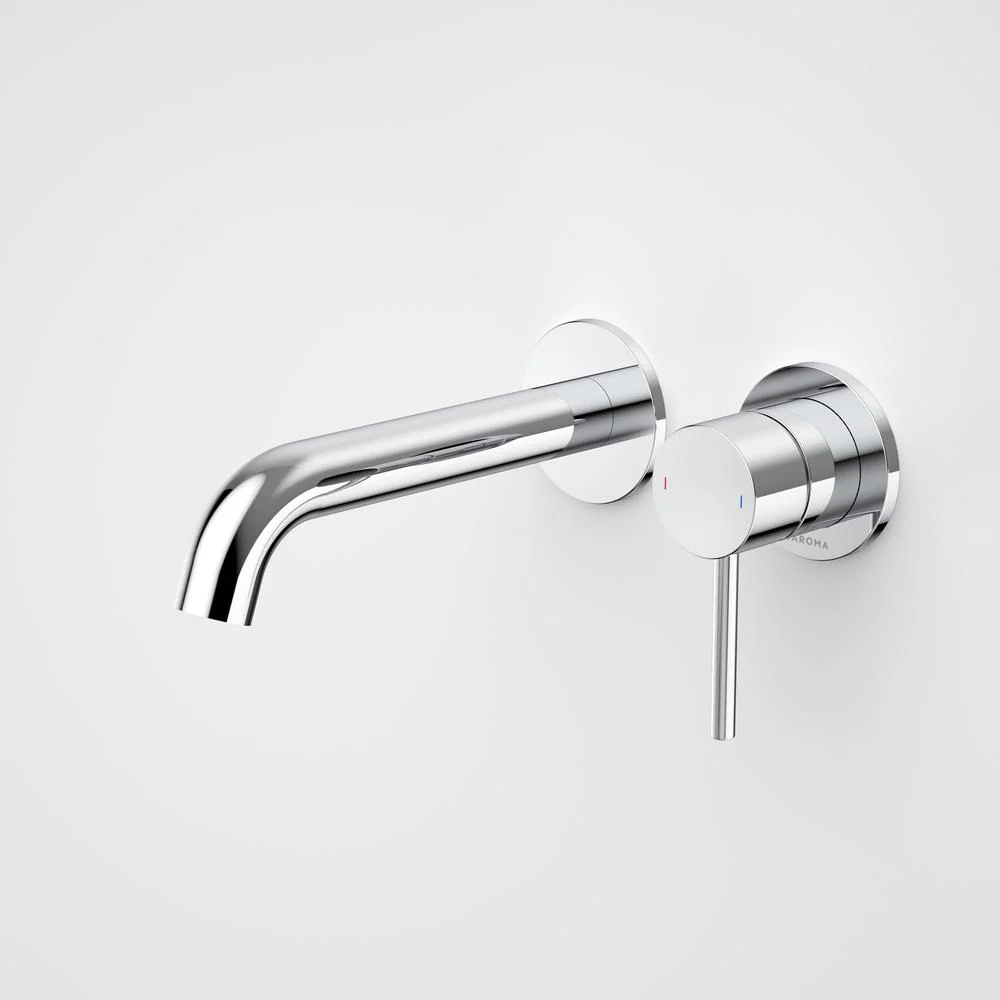Caroma Liano II 175mm Wall Basin/Bath Mixer Twin Plate - Chrome