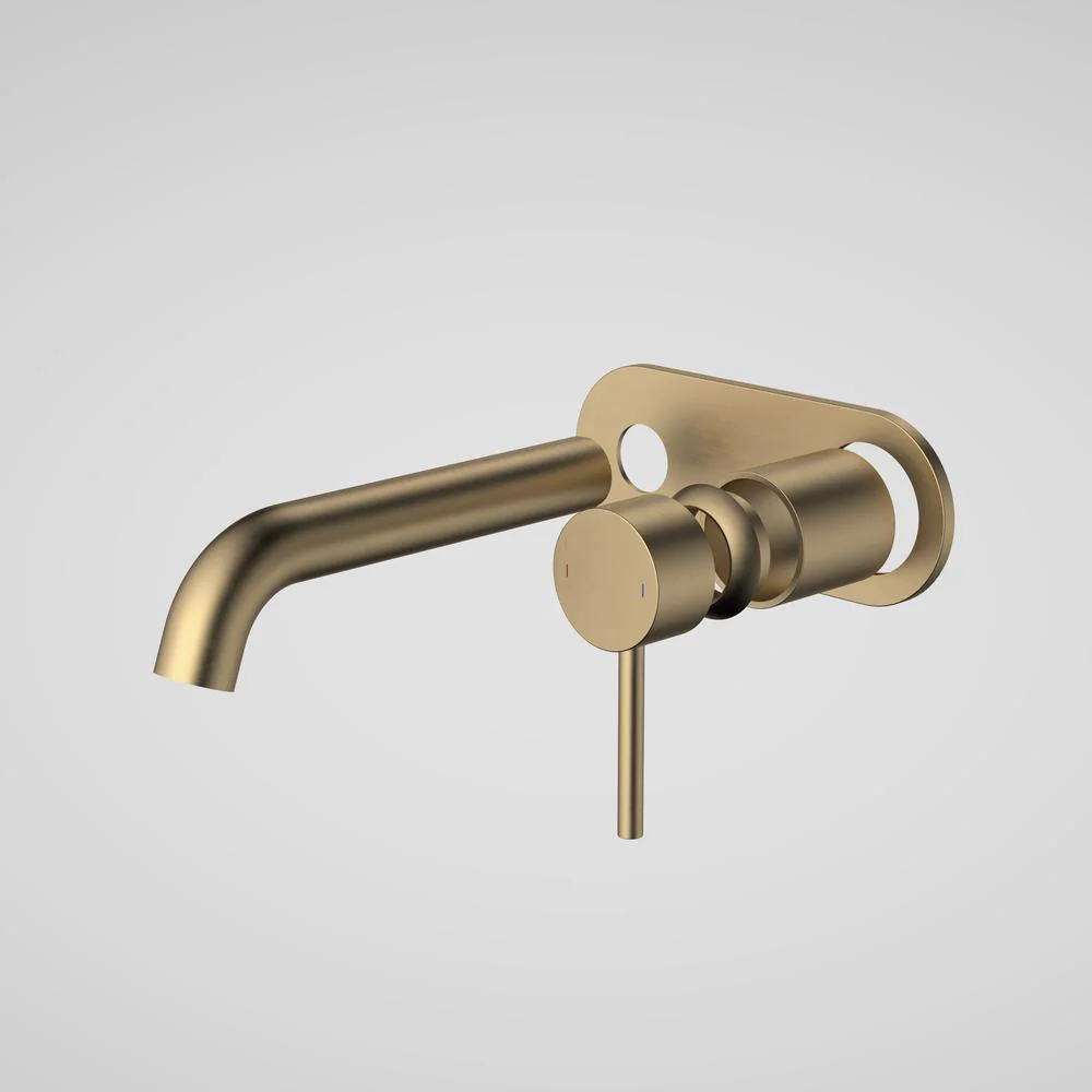 Caroma Liano II 175mm Wall Basin/Bath Single Plate (Trim-Kit) - Brushed Brass