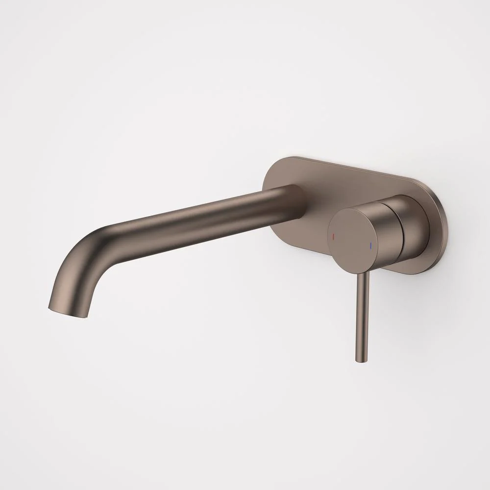 Caroma Liano II 210mm Wall Basin/Bath Mixer Single Plate - Brushed Bronze