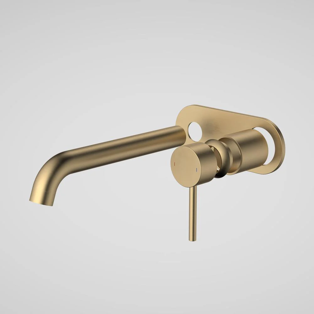 Caroma Liano II 210mm Wall Basin/Bath Single Plate (Trim-Kit) - Brushed Brass