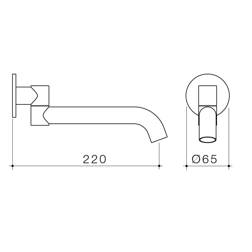 Caroma Liano II 220mm Bath Swivel Outlet - Gun Metal - Image 2