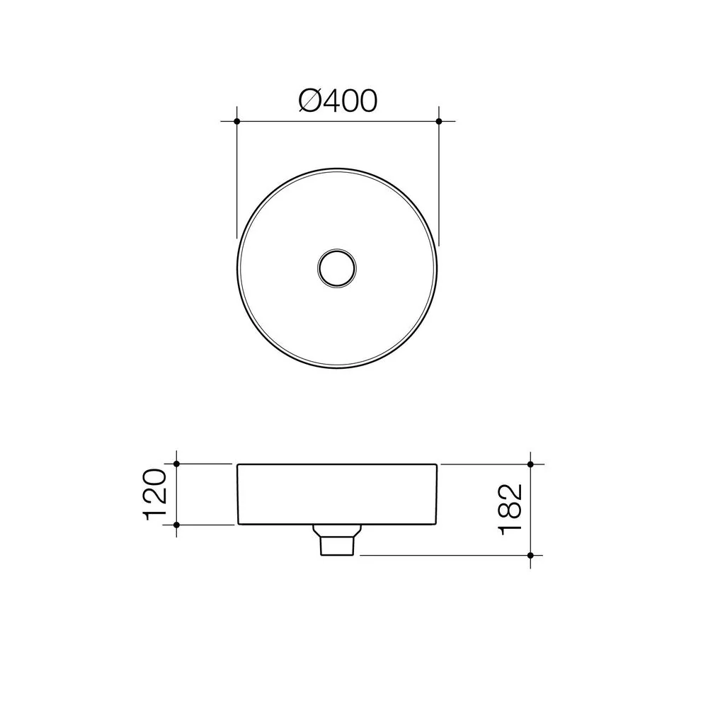 Caroma Liano II 400mm Above Counter Basin - White - Image 2