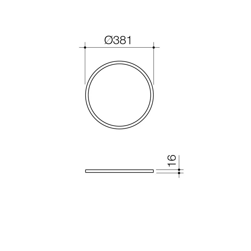 Caroma Liano II 400mm Round Basin Dress Ring - Matte Black - Image 2