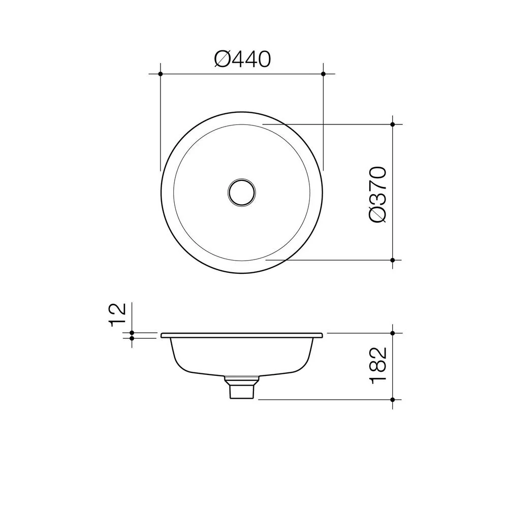 Caroma Liano II 440mm Round Under/Over Counter Basin - Matte Speckled - Image 2
