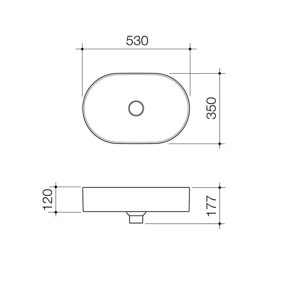 Caroma Liano II 530mm Pill Above Counter Basin - Matte White - Image 2