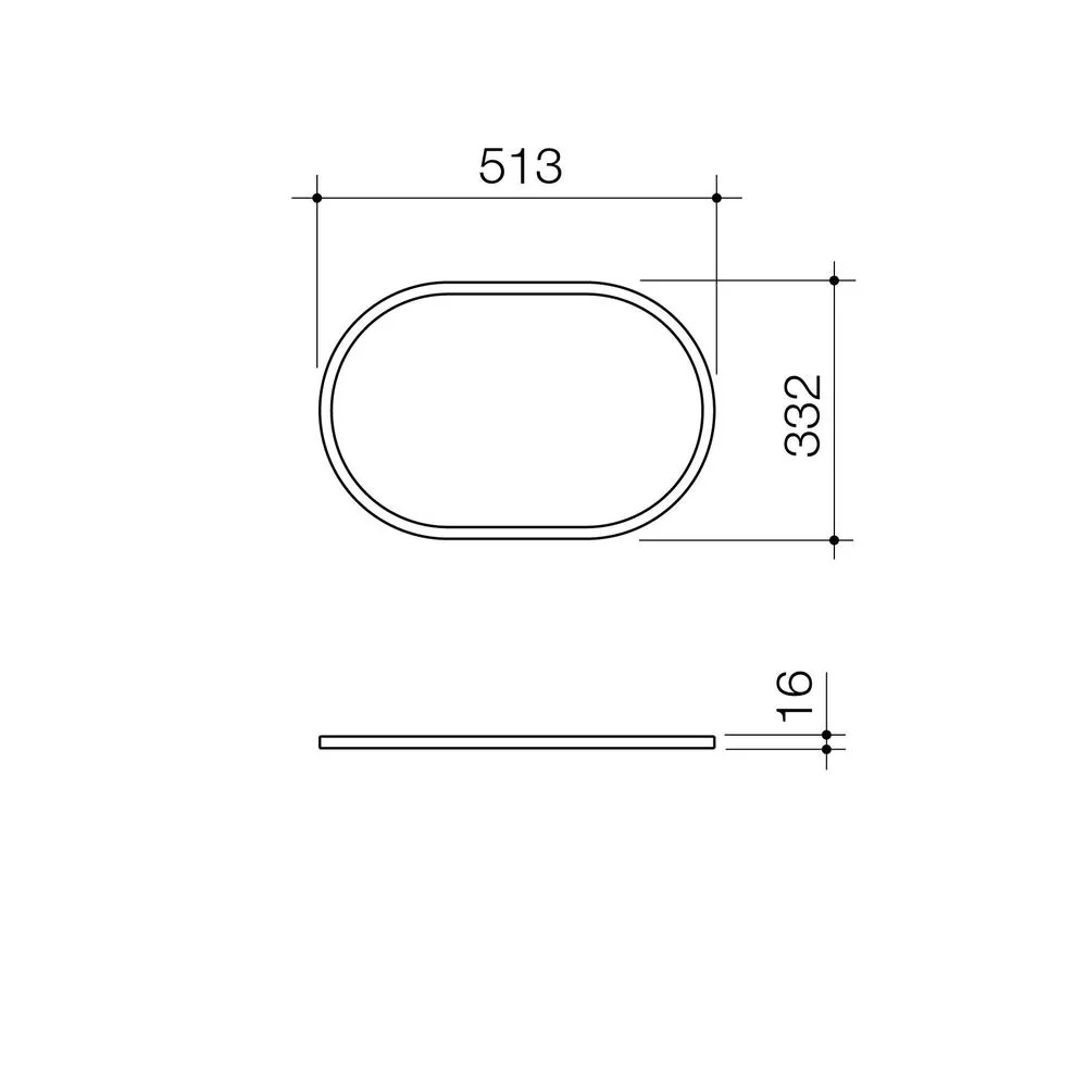 Caroma Liano II 530mm Pill Basin Dress Ring - Chrome - Image 2