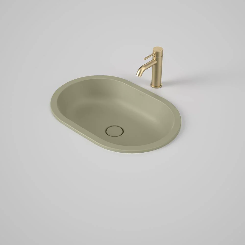 Caroma Liano II 580mm Pill Under/Over Counter Basin - Matte Green