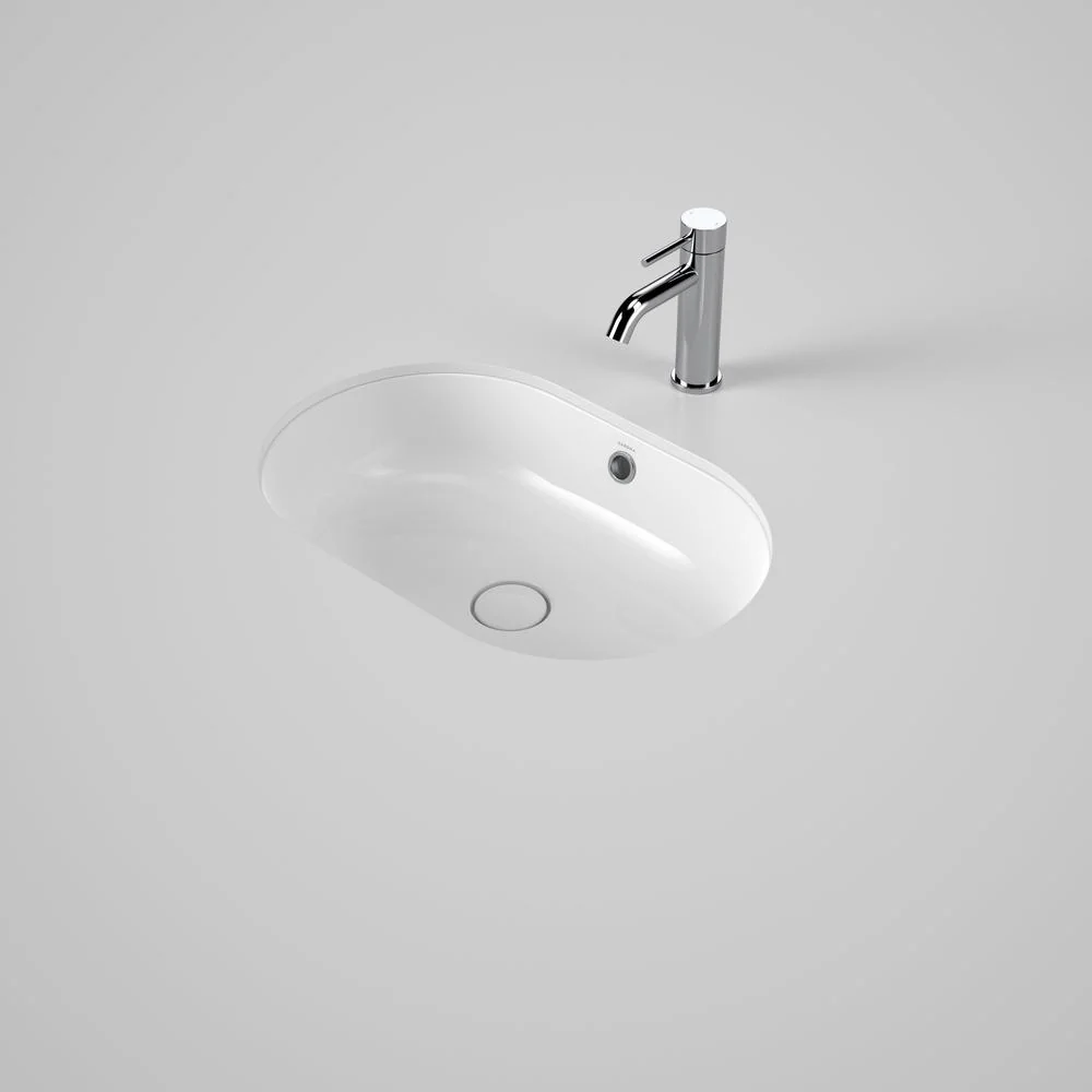 Caroma Liano II 580mm Pill Under/Over Counter Basin with Overflow - White