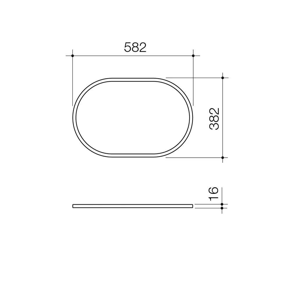 Caroma Liano II 600mm Pill Basin Dress Ring - Chrome - Image 2
