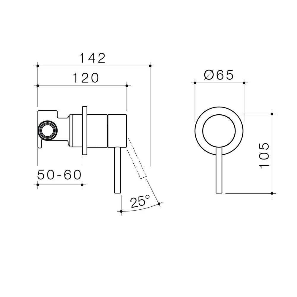 Caroma Liano II Bath/Shower Mixer - Matte Black - Image 2