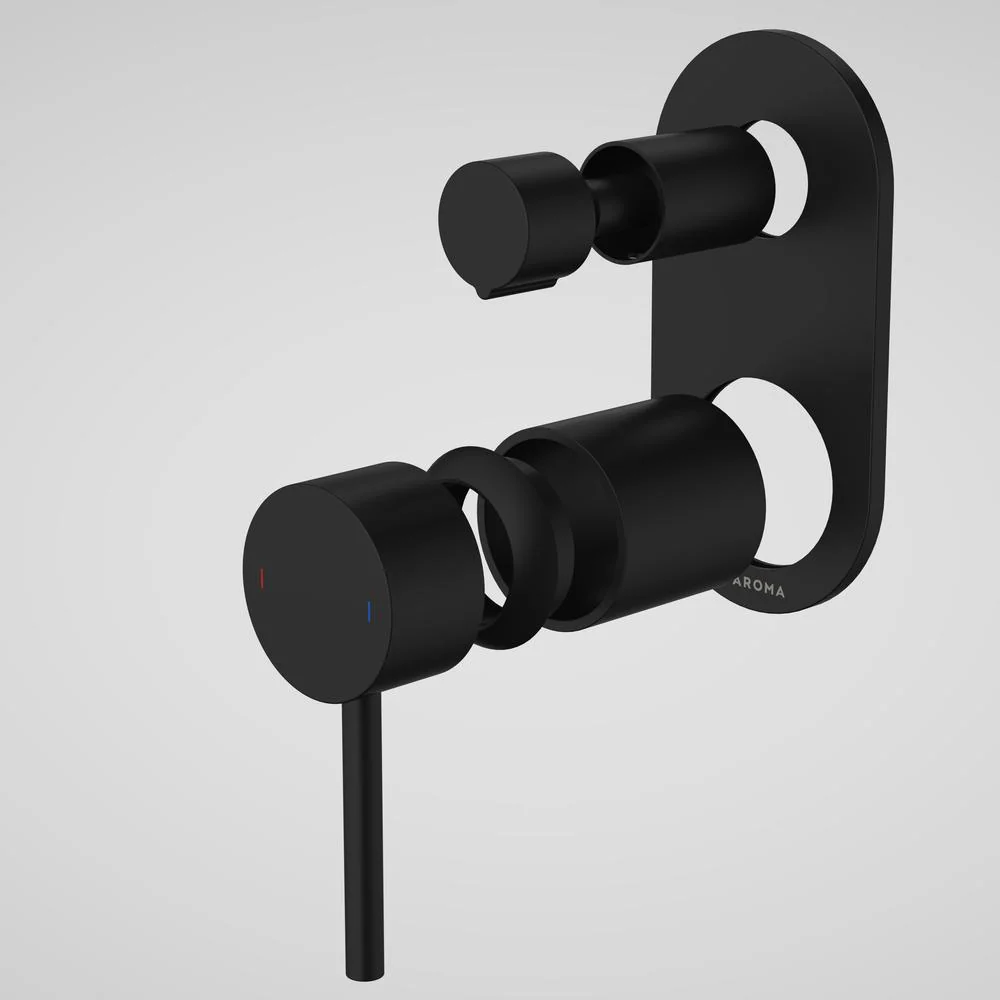 Caroma Liano II Bath/Shower Mixer With Diverter (Trim-Kit) - Matte Black