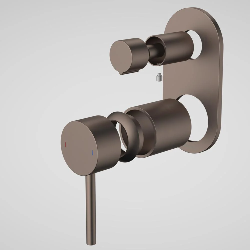 Caroma Liano II Bath/Shower Mixer With Diverter (Trim-Kit) - Brushed Bronze