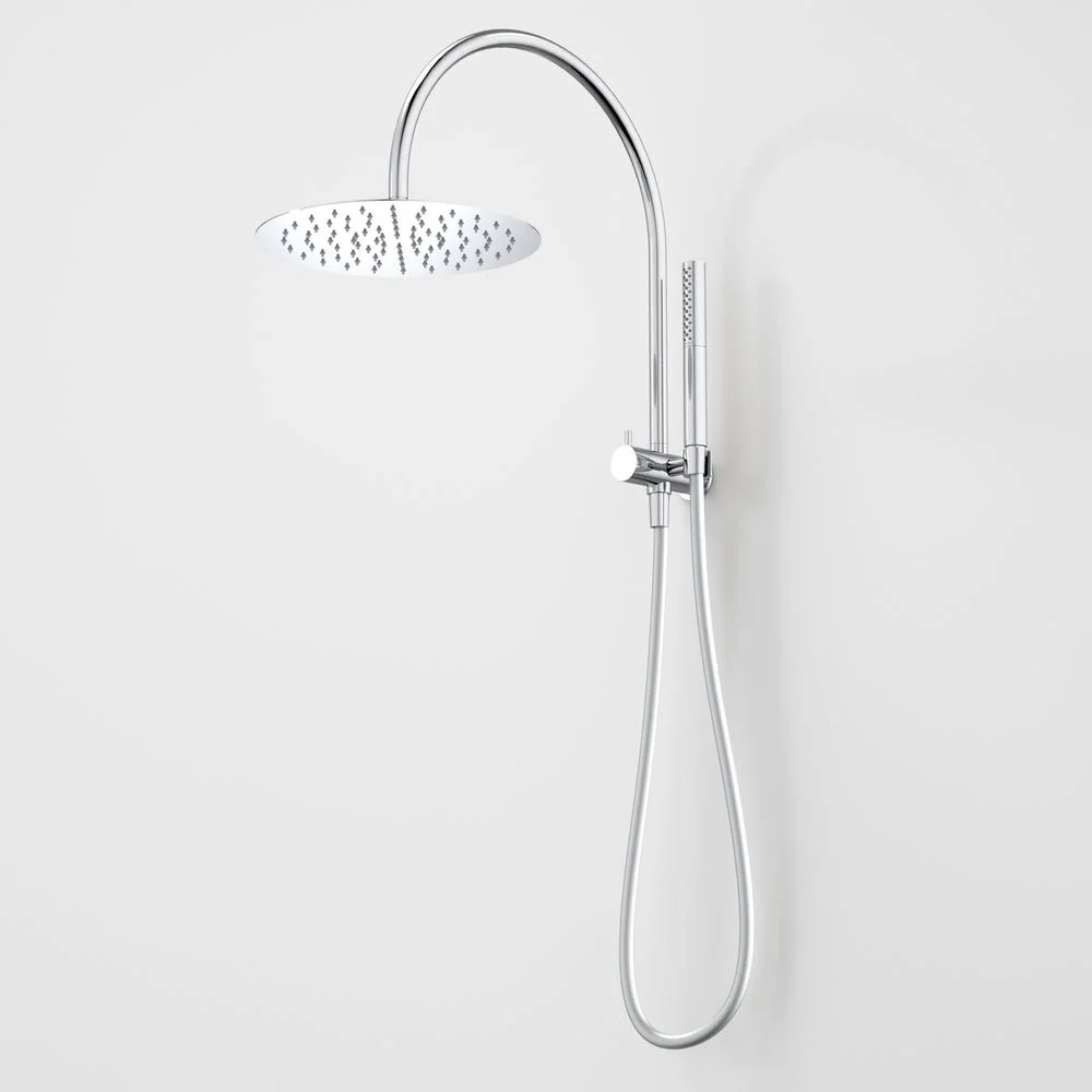 Caroma Liano II Compact Twin Shower with Overhead - Chrome